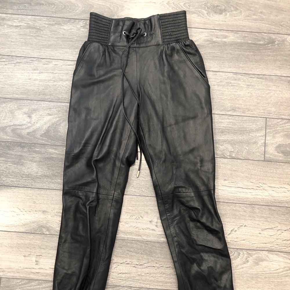 Butter Soft real leather joggers XXS